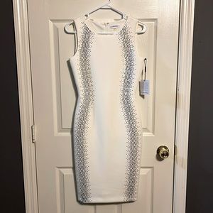 Calvin Klein White Sequined Dress